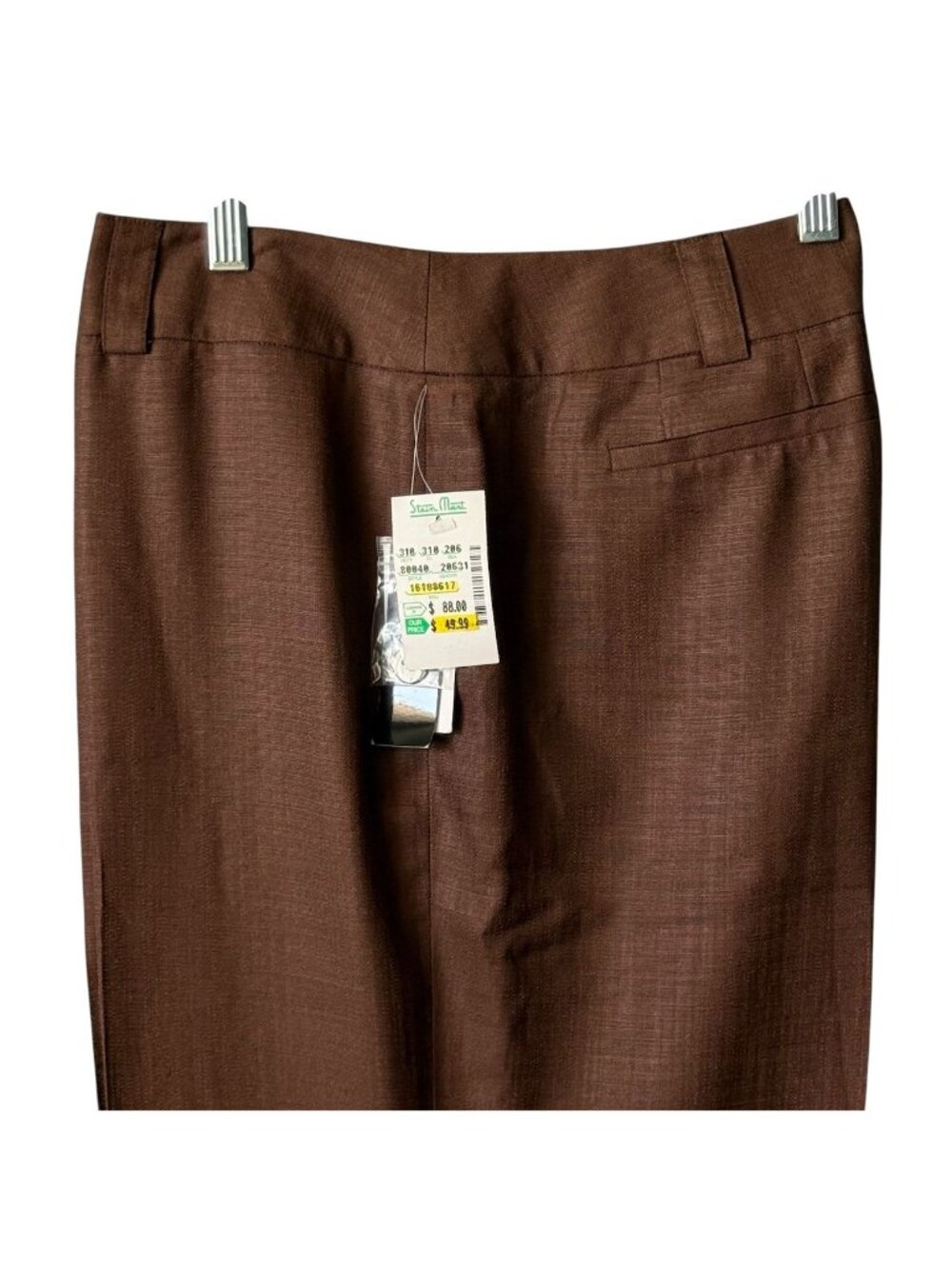 Grace Elements Pants Womens Size 14 Wide Leg Woven 2 Pocket Brown - Picture 4 of 11